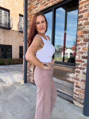 Lindsay Tummy Control Wide Leg Jeans