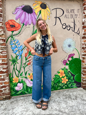 Low Rise Ankle Cuff Jean