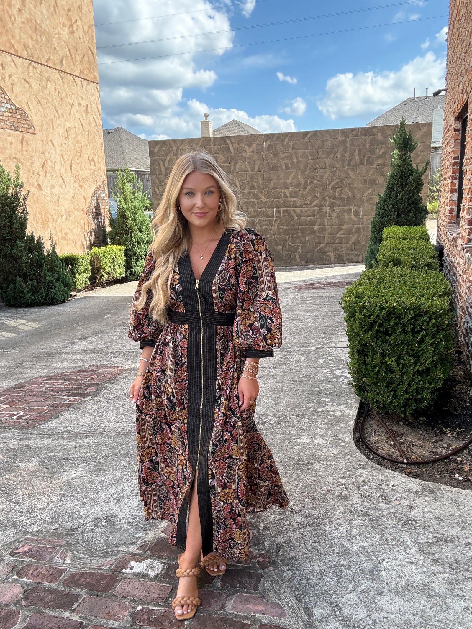 The Puffed Paisley Dress