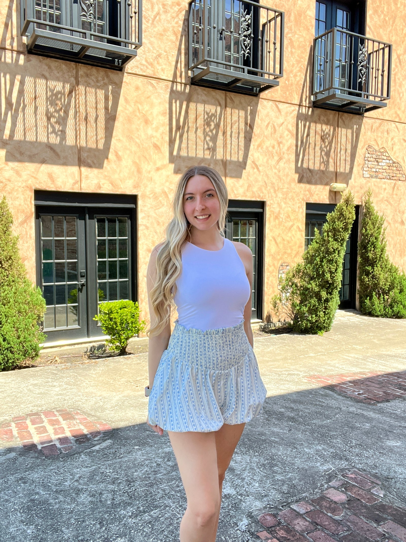 Azure Breeze Bubble Shorts