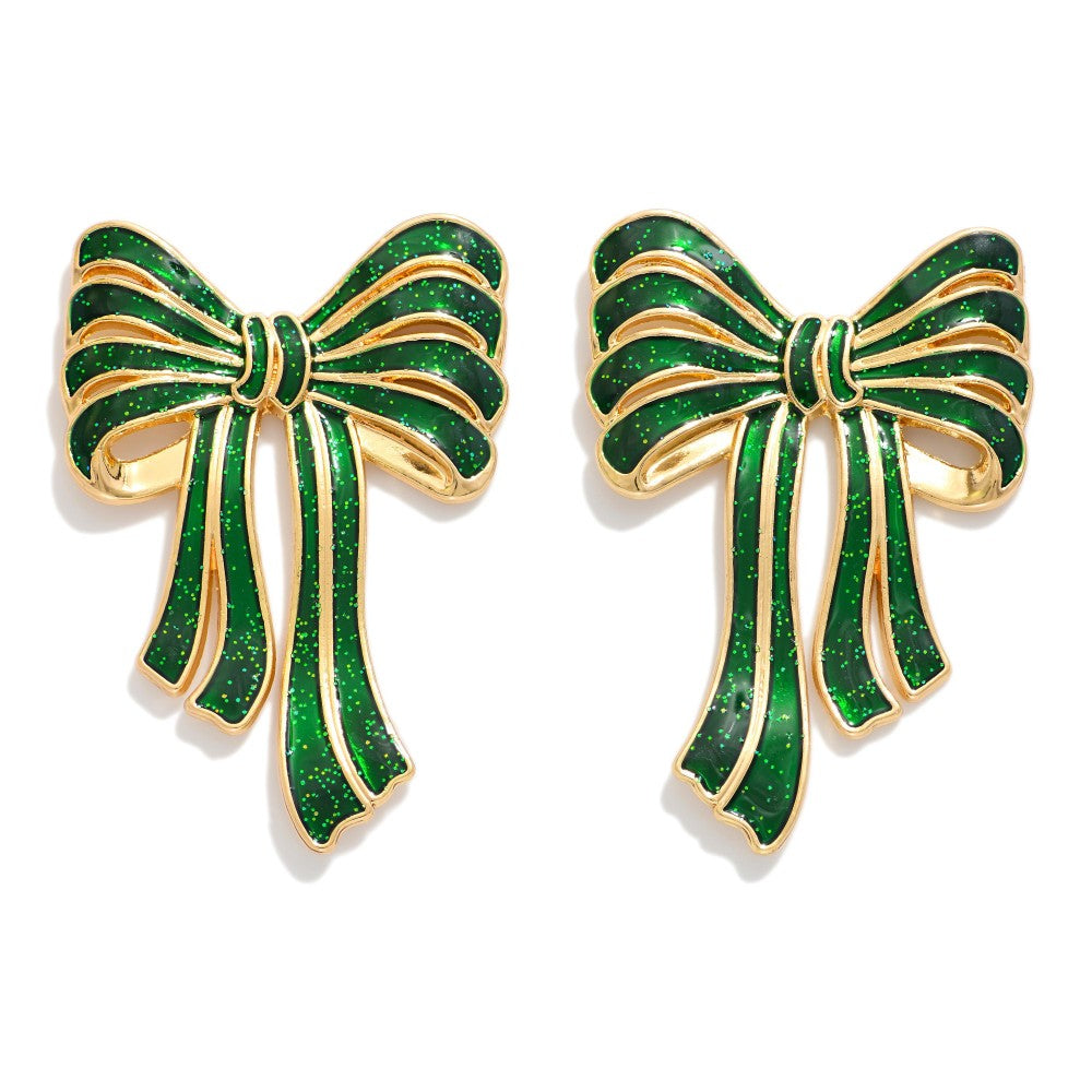 The Striped Bow Earrings