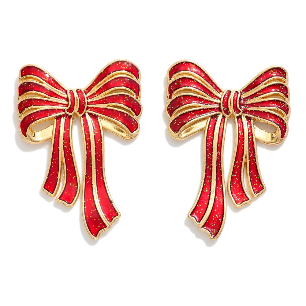 The Striped Bow Earrings