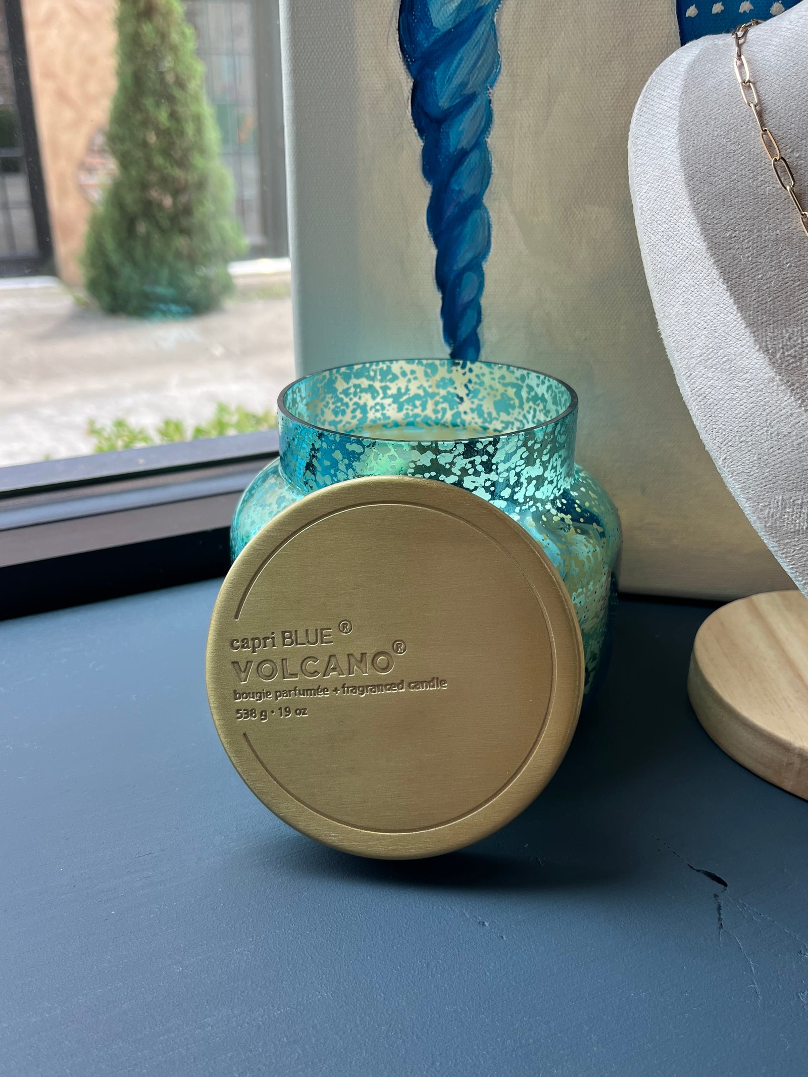 Volcano Blue Tex Mercury Candle