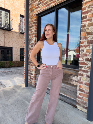 Lindsay Tummy Control Wide Leg Jeans