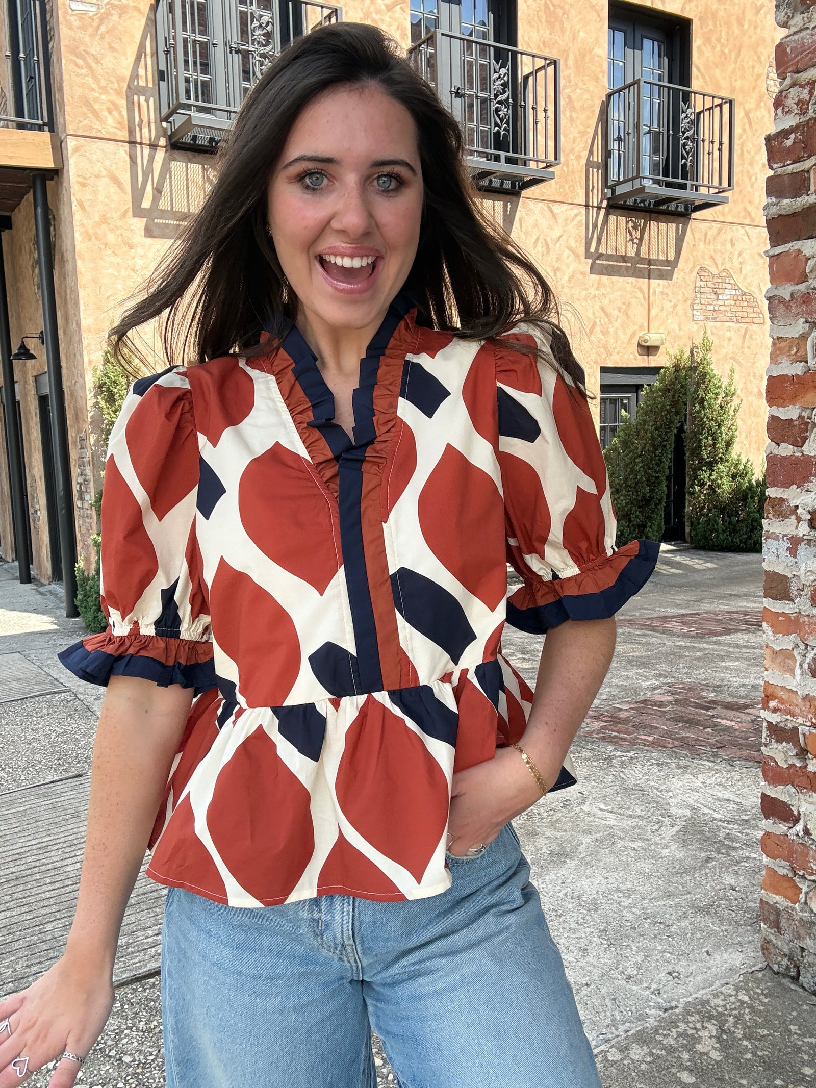 Contrast & Canvas Blouse