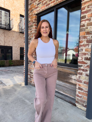 Lindsay Tummy Control Wide Leg Jeans