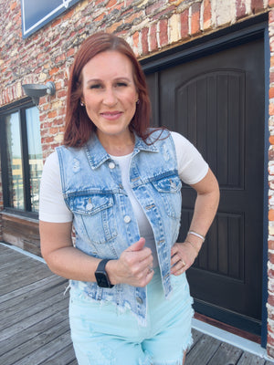 All The Vibes Denim Vest