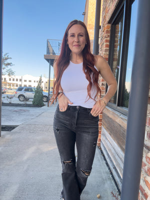 Kari Distressed Flare