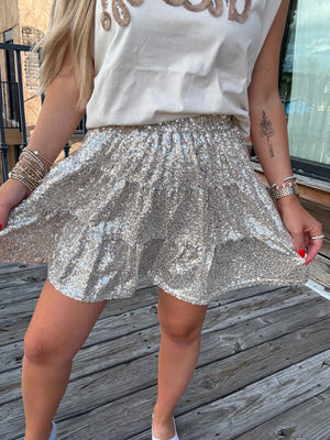 Champagne Tiers Skirt