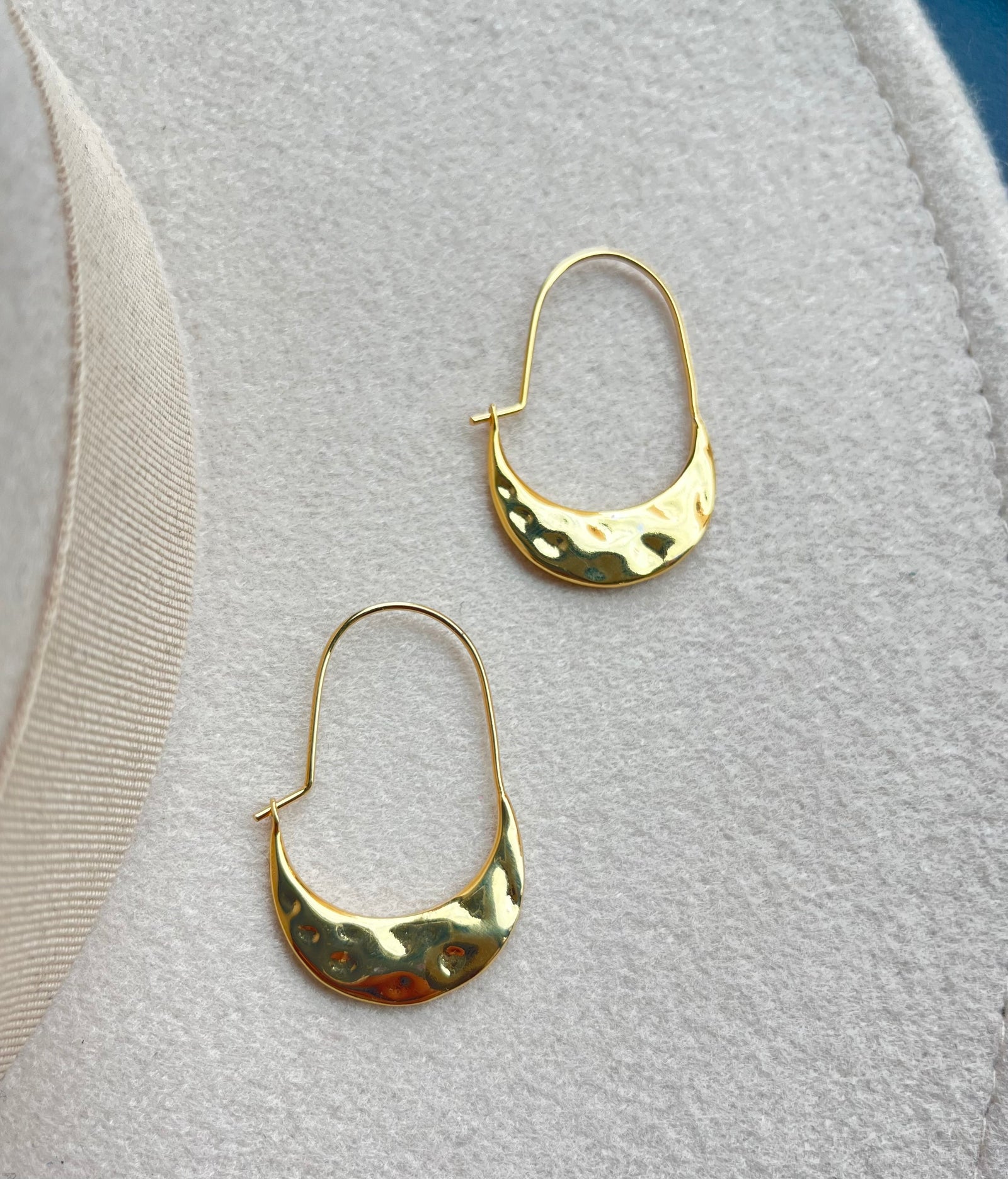 Hammered Drop Earrings