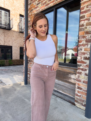 Lindsay Tummy Control Wide Leg Jeans