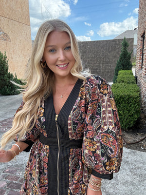 The Puffed Paisley Dress