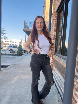 Kari Distressed Flare