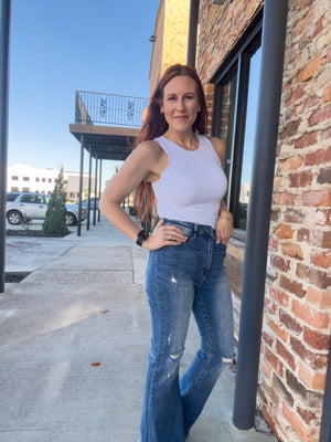 Kari Distressed Flare