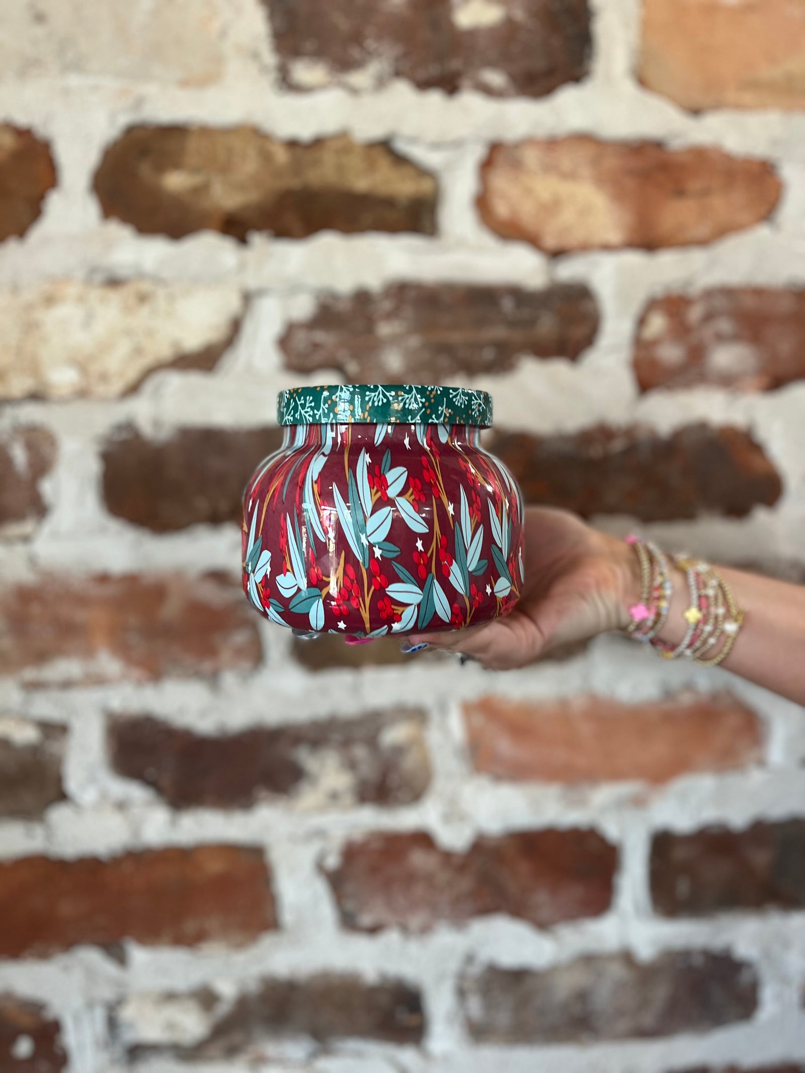 Capri Holiday Pattern Play Candle - Tinsel & Spice