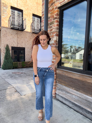 Alessia Crossover Straight Leg Jeans