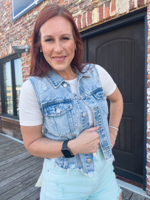 All The Vibes Denim Vest
