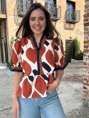 Contrast & Canvas Blouse