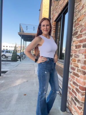 Kari Distressed Flare