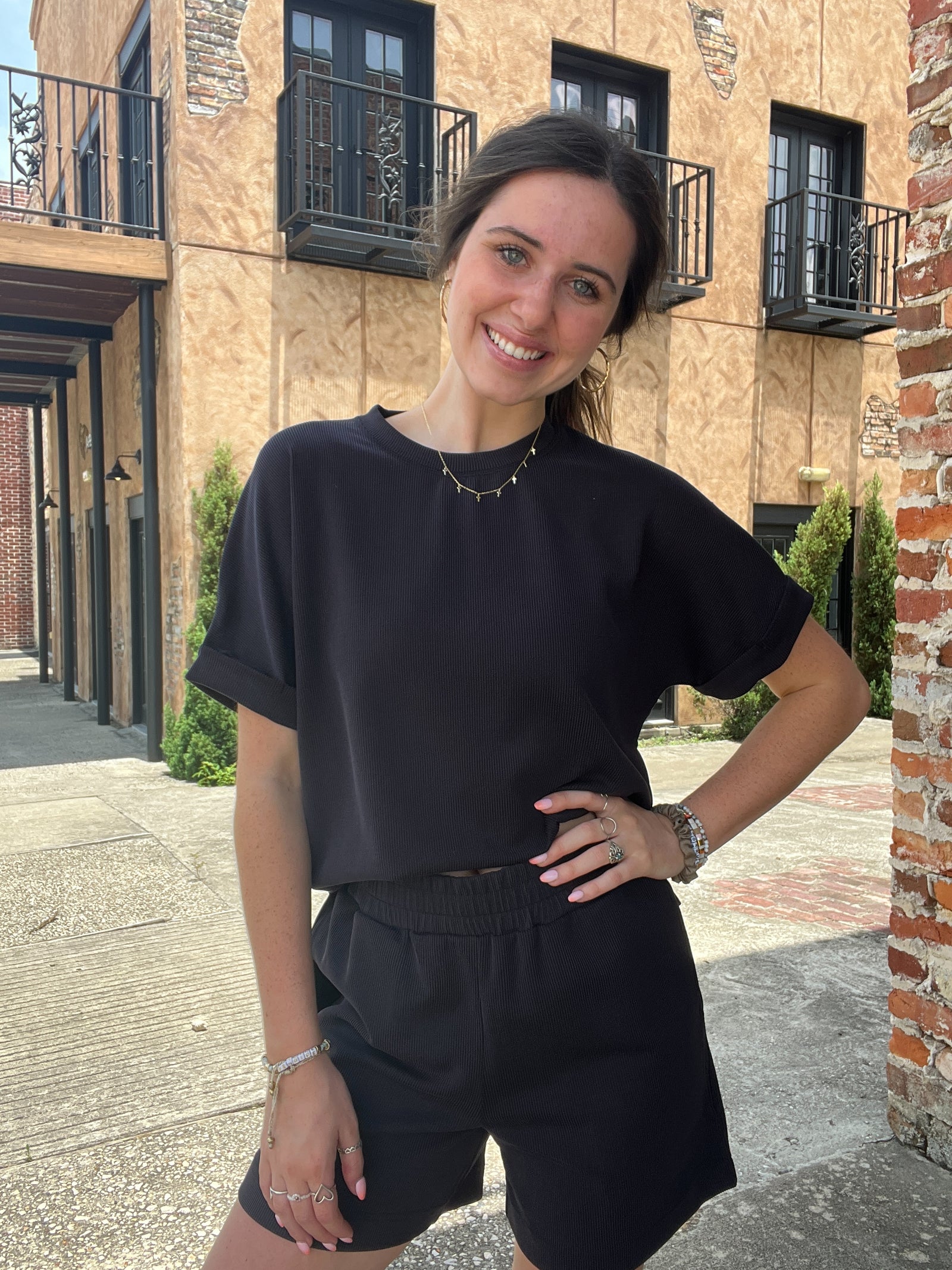 Luxe Sand Wash Ribbed Lounge Shorts