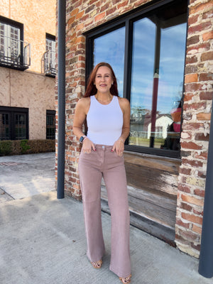 Lindsay Tummy Control Wide Leg Jeans