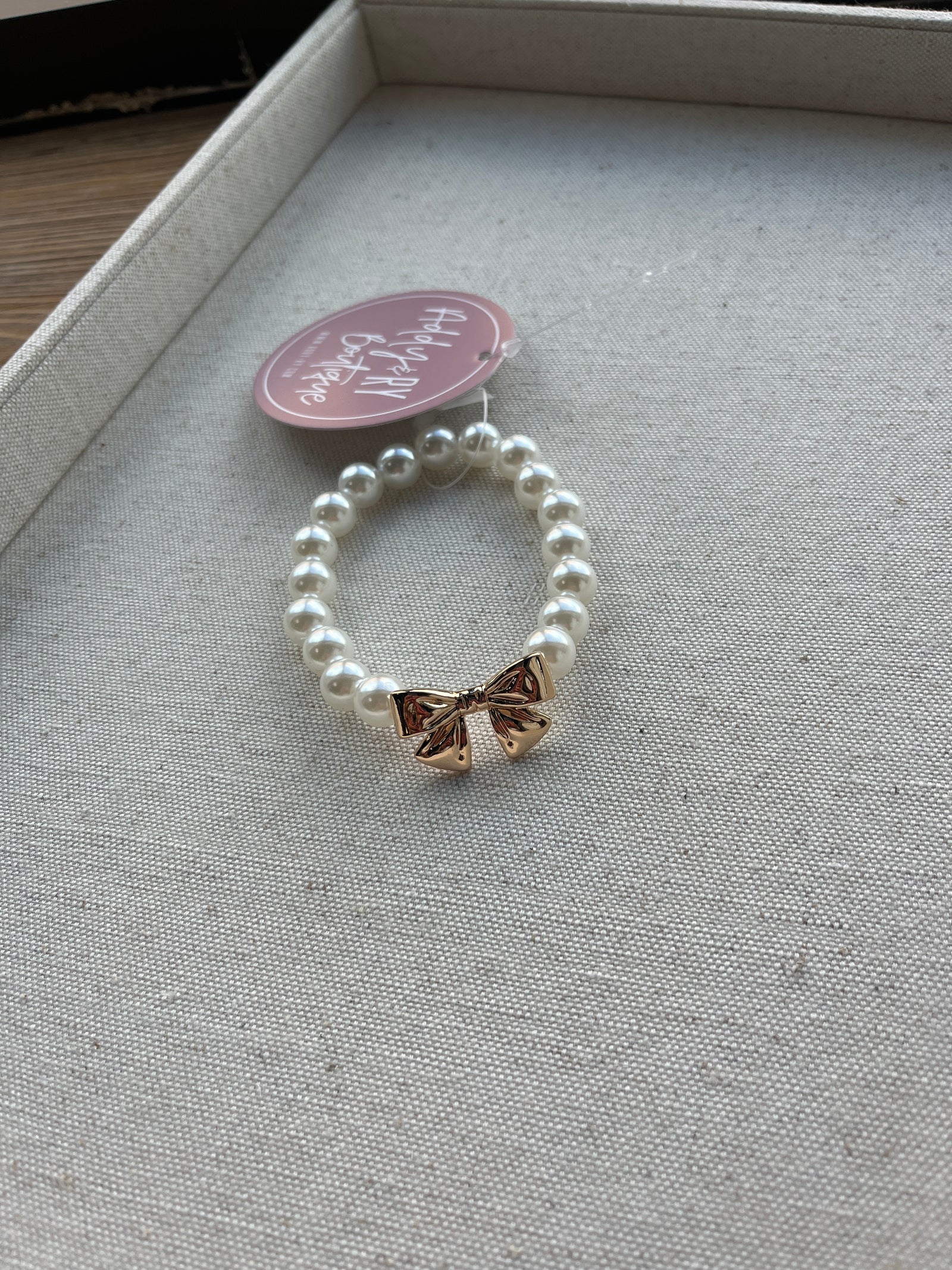Bow & Pearl Bracelet