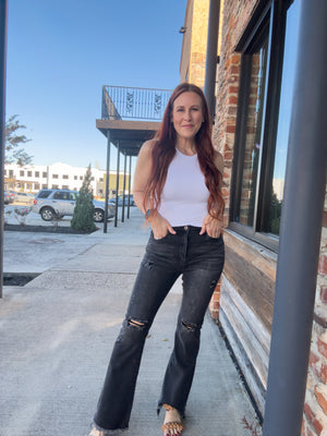 Kari Distressed Flare