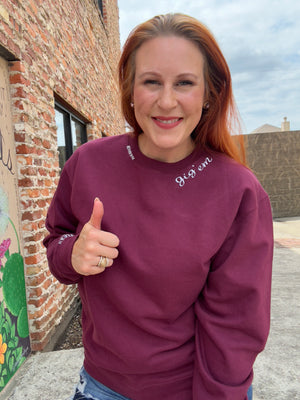 Collegiate Embroidered Sweatshirt