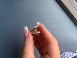 Heart & Stone Huggie Earrings