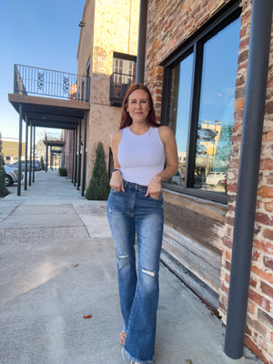 Kari Distressed Flare