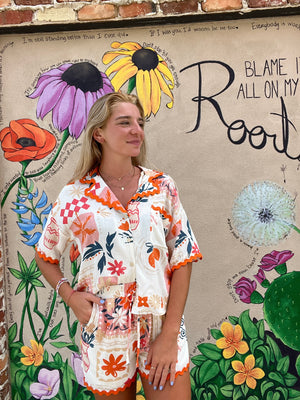 Floral & Fruit Wavy Shorts