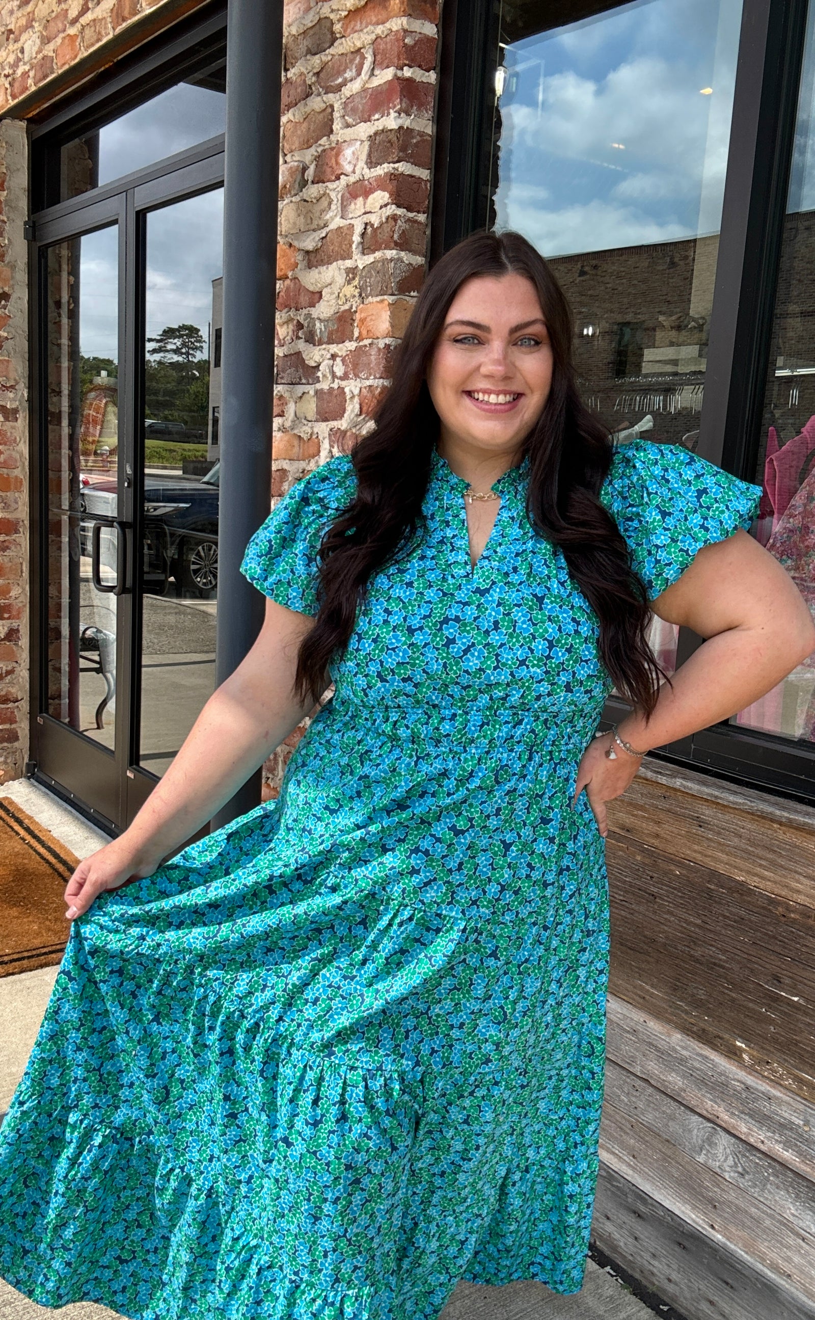 Floral Engagement Dress