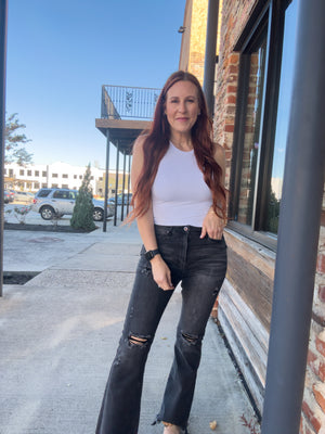 Kari Distressed Flare