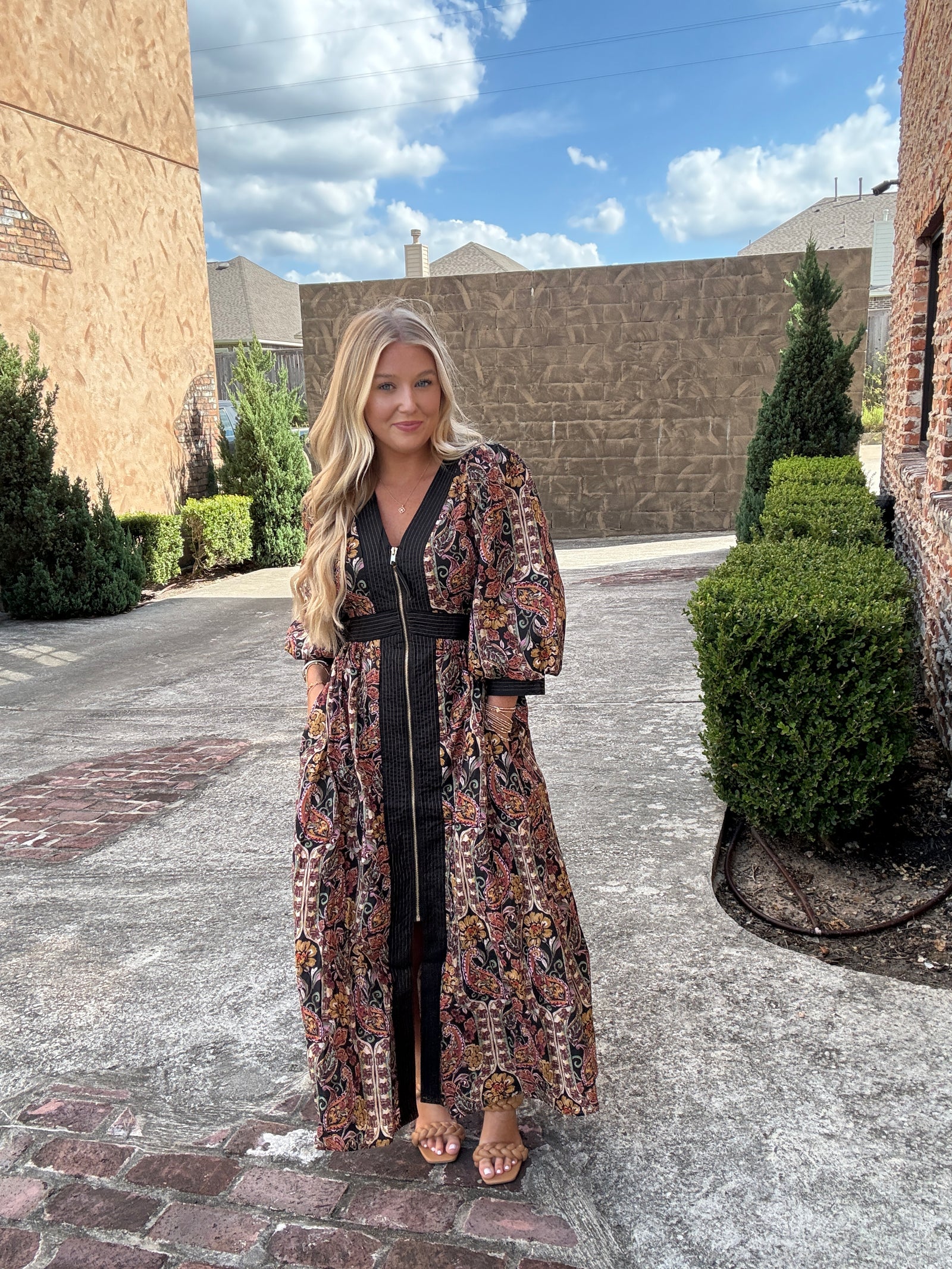 The Puffed Paisley Dress