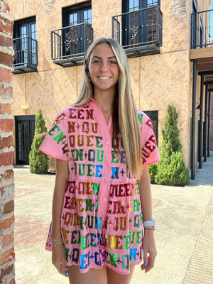 Queen of Sparkles Rainbow Queen Romper