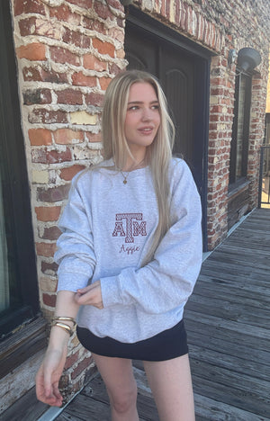 Texas A&M/Aggie Embroidered Sweatshirt