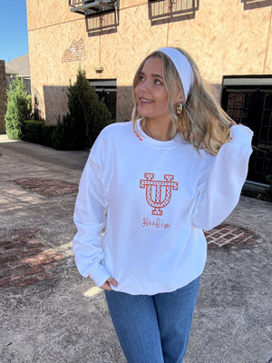 Texas/Hook'em Embroidered Sweatshirt