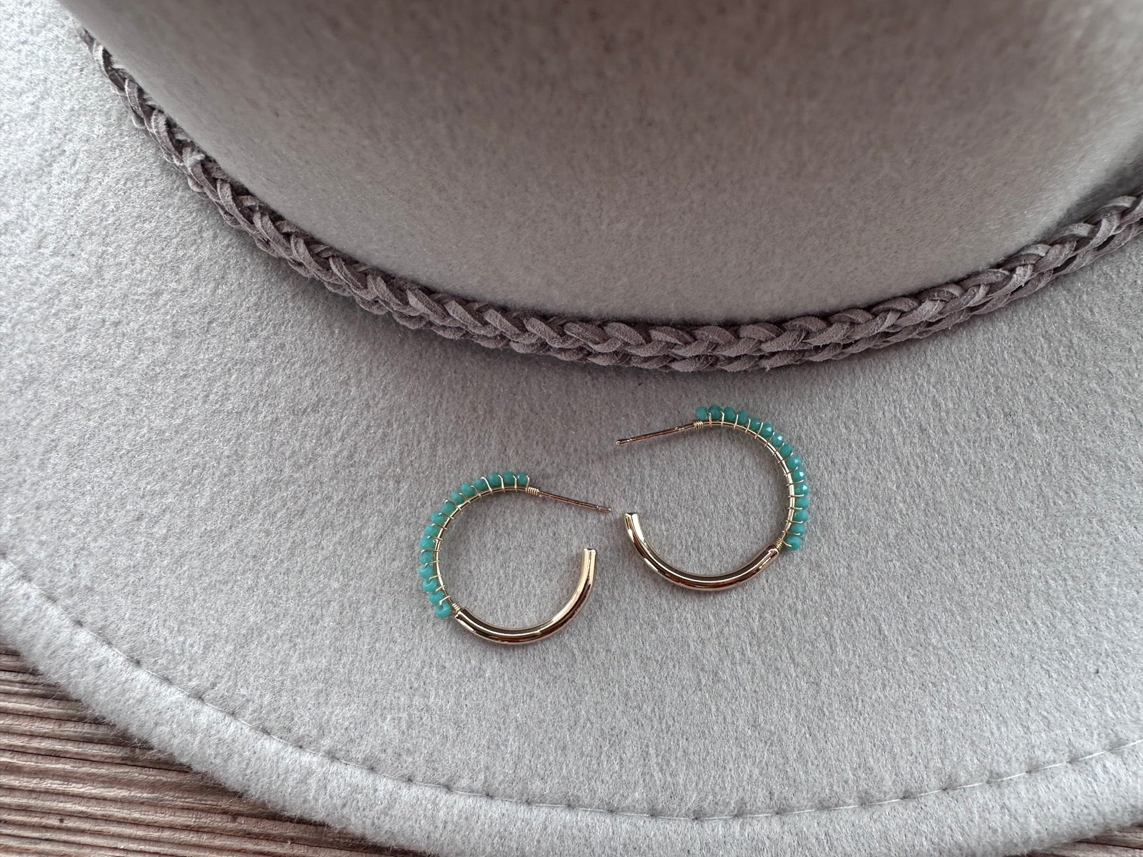 Sweet Turquoise Hoops
