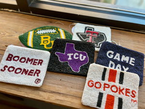 Baylor Beaded Football Pouch
