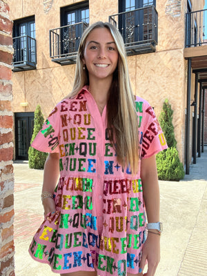 Queen of Sparkles Rainbow Queen Romper