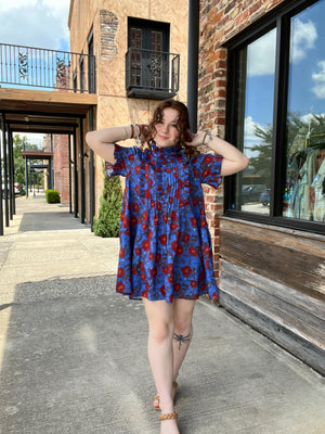 Crimson & Cobalt Dress