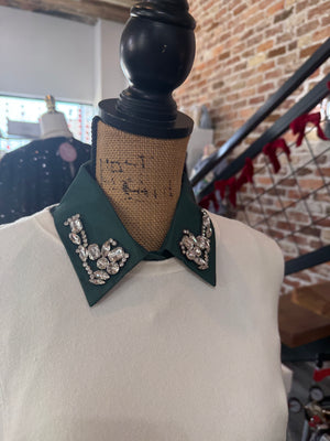 The Corporate Collar - Green & Rhinestones