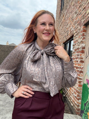 Metallic Ties Blouse