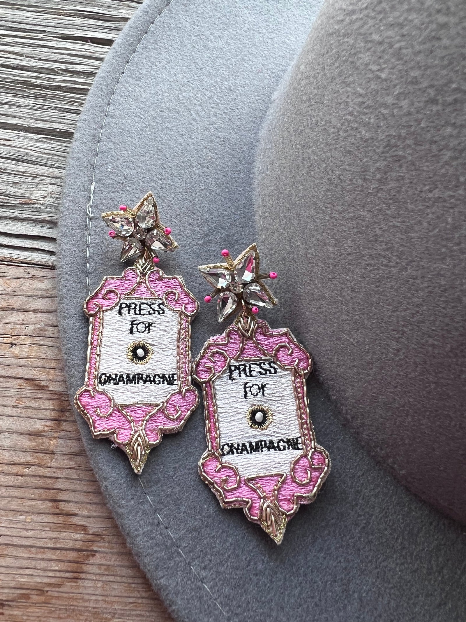 Press for Champagne Earrings