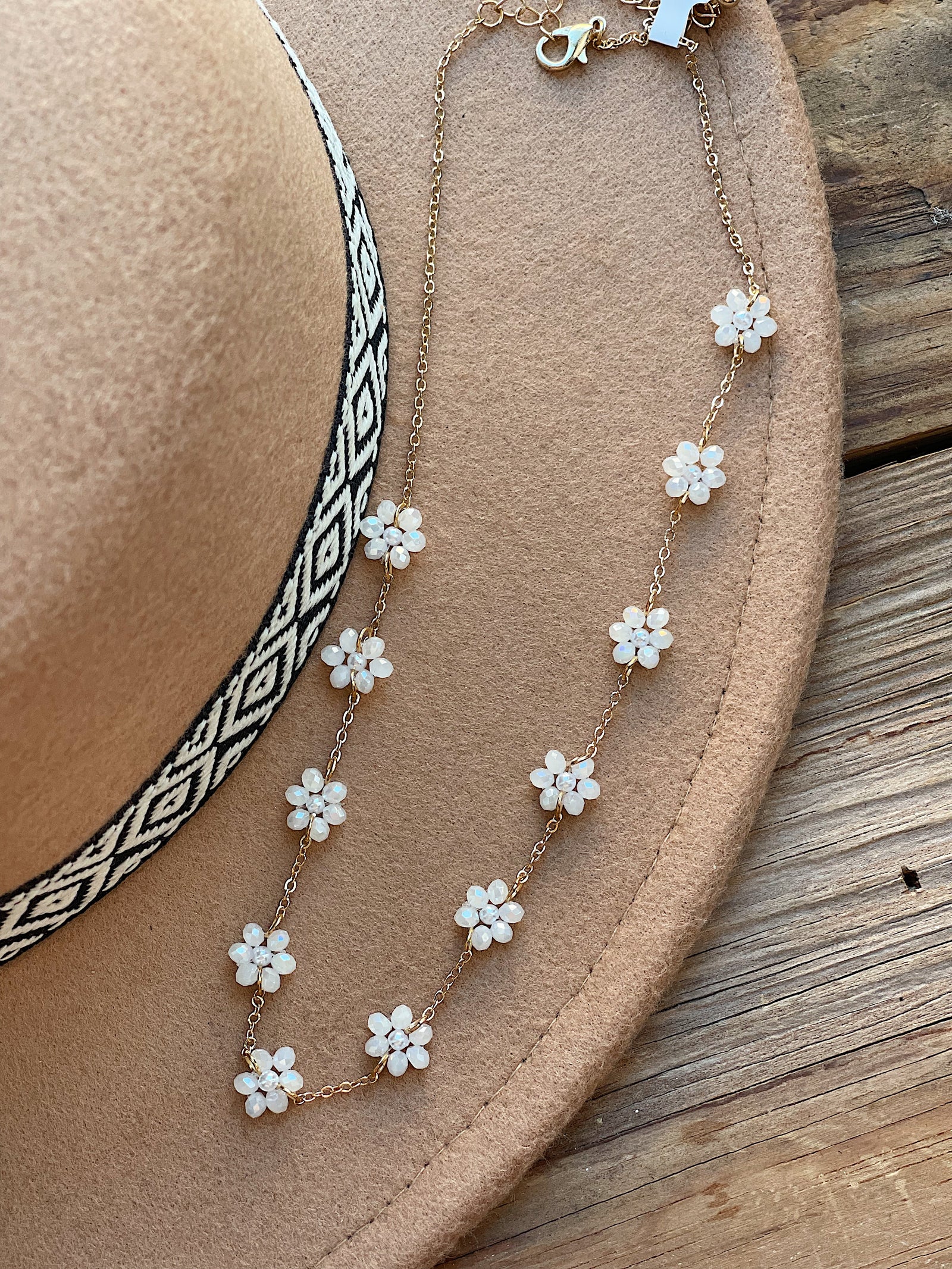 Crystal Flower Necklace