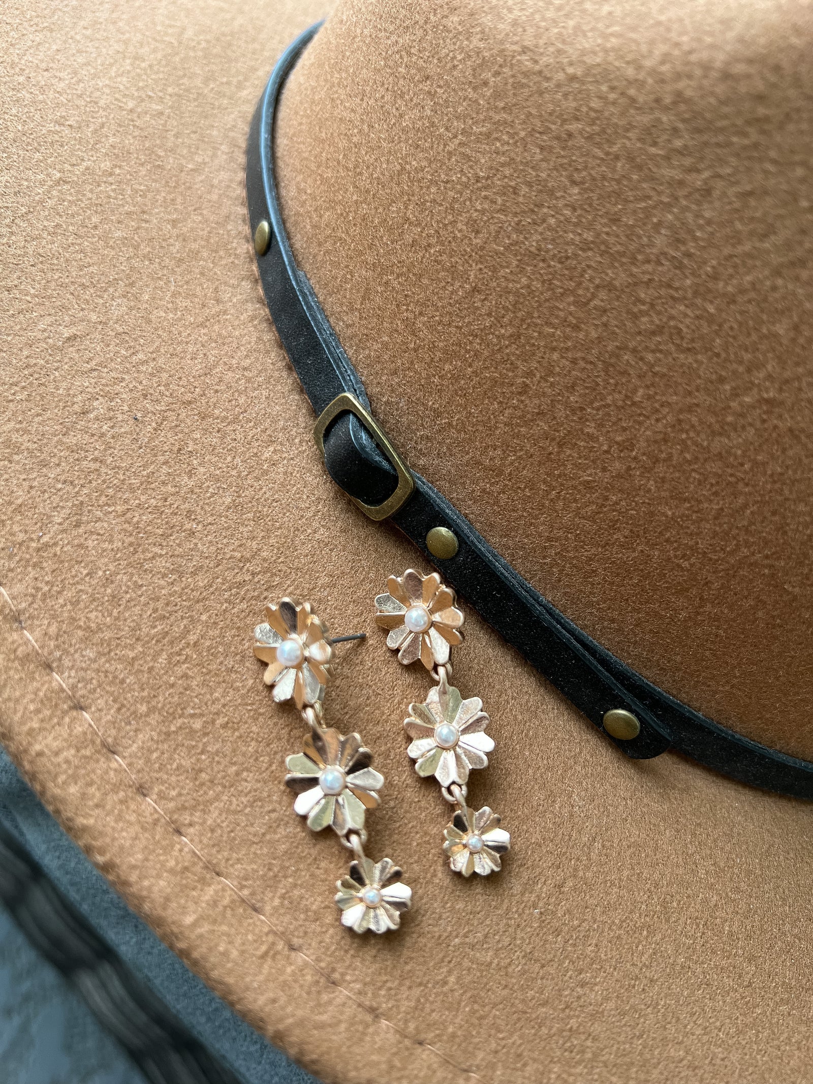 Triple Flower Earring