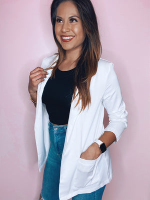 The Boyfriend Blazer - White