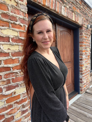 Black Leopard Headband