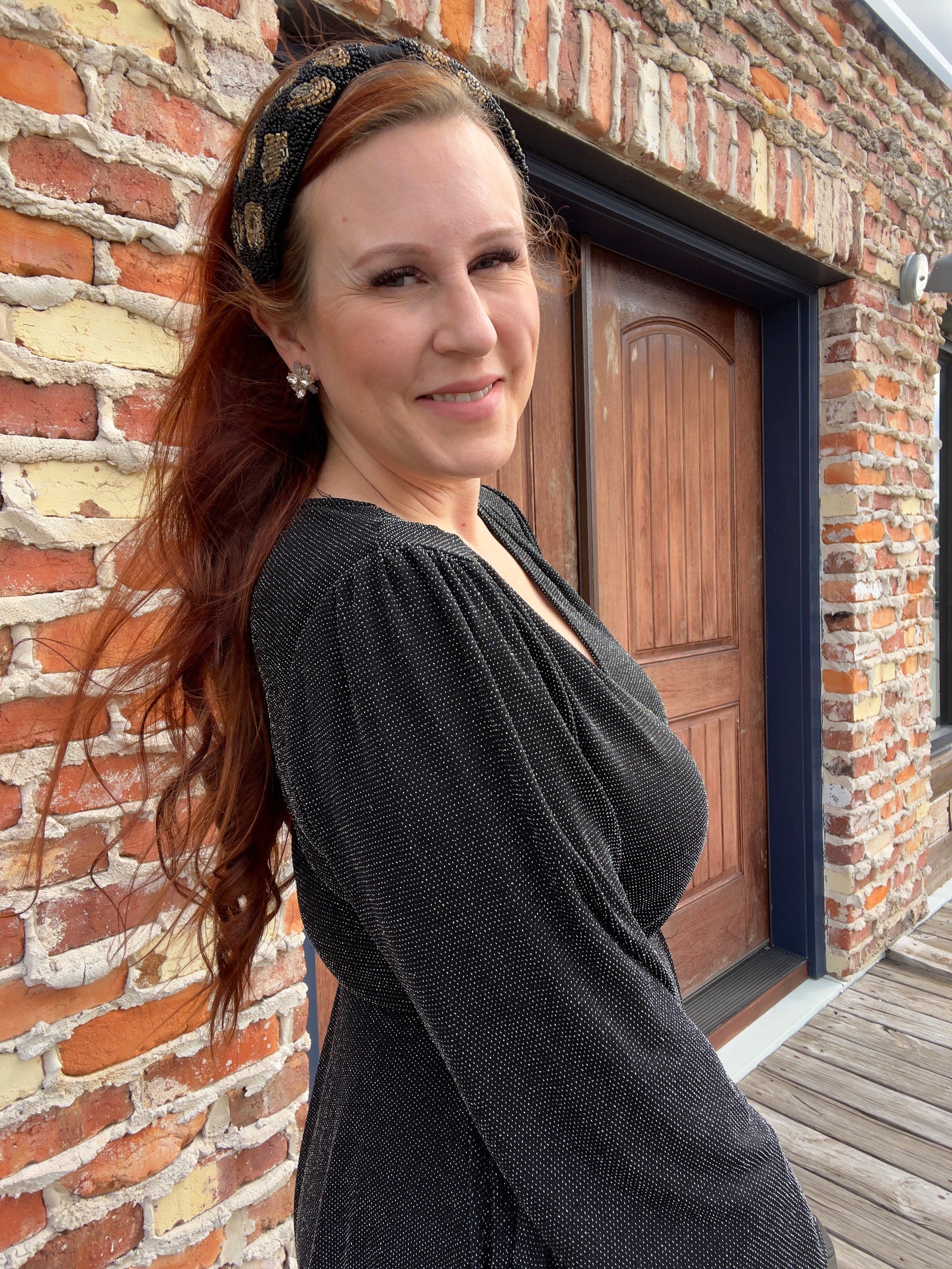 Black Leopard Headband