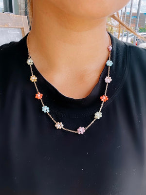 Crystal Flower Necklace